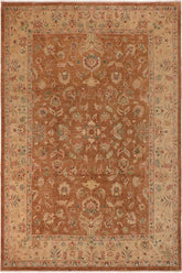 handmade Traditional Kafkaz Brown Tan Hand Knotted RECTANGLE 100% WOOL area rug 10 x 13